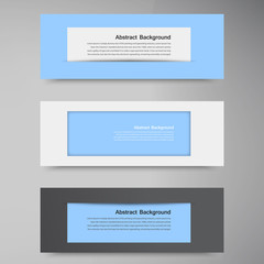 Vector abstract background. Banner blue