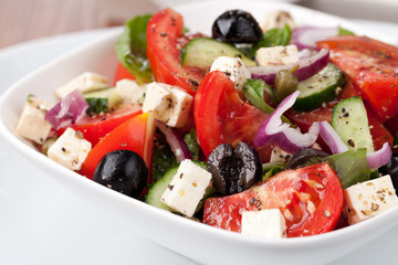 vegetable salad with feta cheese