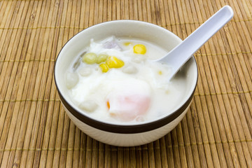 Thai dumplings in coconut cream.
