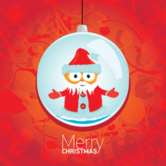 vector merry christmas decorative red floral background.
