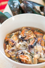 Raw Asian Green Mussel