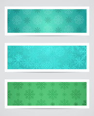 Green winter banners