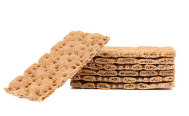 Close up whole grain crisp bread.