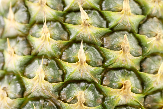 Pineapple fruit close up. Texture.