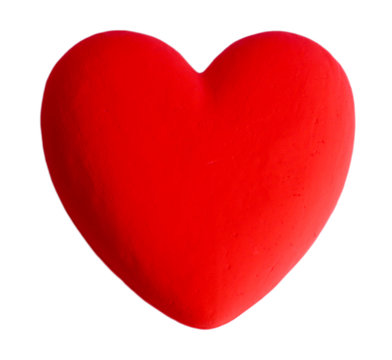 Decorative red heart, on color background