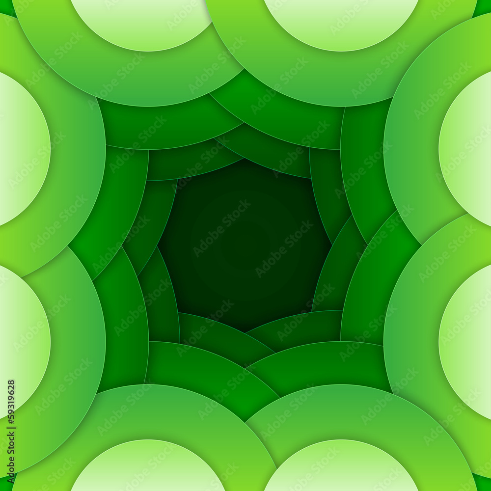 Poster abstract green round shapes background