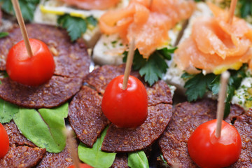 fish and meat sandwiches