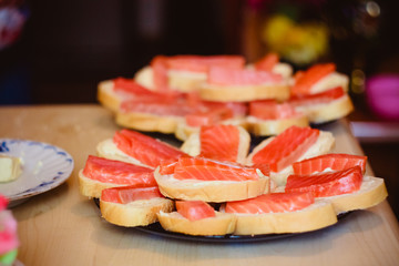 Sandwiches With Smoked Salmon