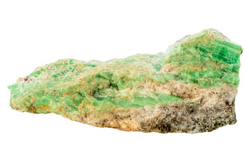 Rough uncut emerald