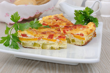Omelette with vegetables