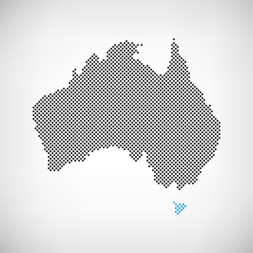 Australien Karte Tasmanien