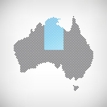 Australien Karte Northern Territoy