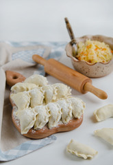 Raw Dumplings with cabbage (Varenyky)