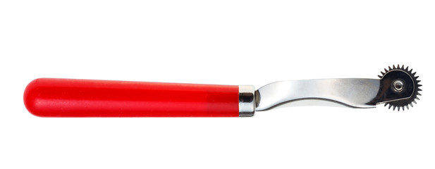 tracing wheel with red plastic handle