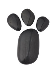 Black massage stones
