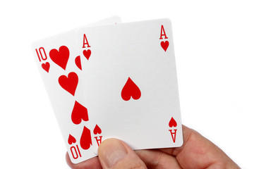 Blackjack – 21. As et 10 en coeur