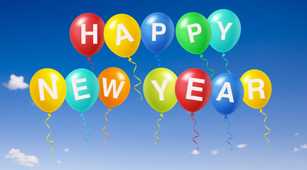 Obraz na płótnie Canvas Happy New Year Luftballons