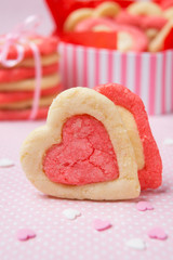 Kleine Kekse in Herzform