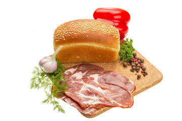 Bacon with vegetables