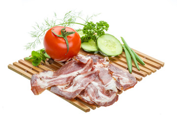 Bacon with vegetables