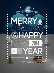 Merry Christmas & Happy New Year design - 59328271