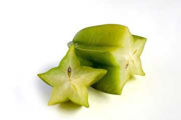 Fototapeta premium Carambole - starfruit on white background