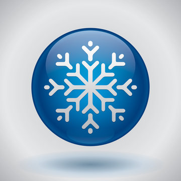 Snowflake, vector design element, new yer