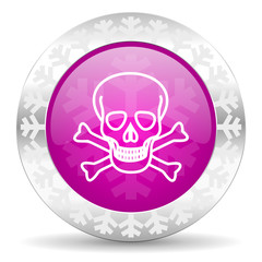 skull christmas icon