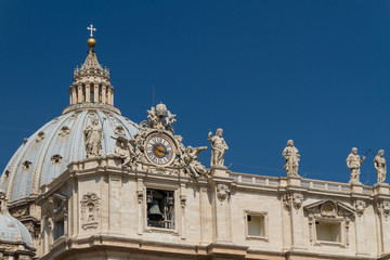 Fototapeta na wymiar Basilica di San Pietro, Vatican City, Rome, Italy