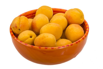 Yellow ripe apricots