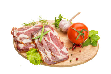 Bacon with vegetables