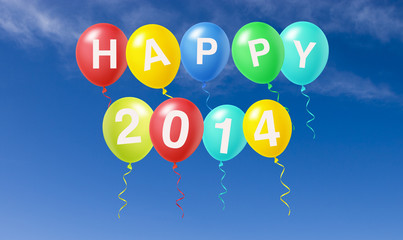 Obraz na płótnie Canvas Happy 2014 Luftballons