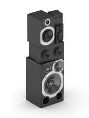 Fototapeta premium Letter I from speaker in isometry