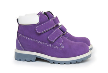 Purple children`s boots