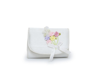 Child's handbag on a white background