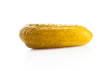 Cucumbers pickled isolated on white background