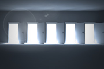 Doors opening revealing light