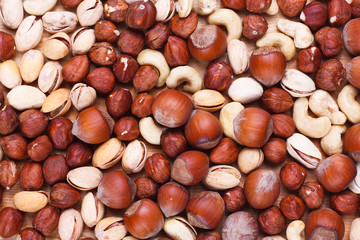 background from the tasty nuts