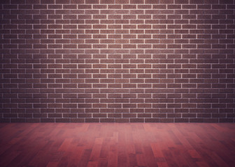 Room with brick wall