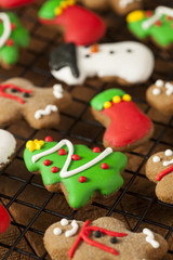 Traditional Iced Gingerbread Christmas Cookies