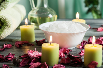 SPA still life: aromatherapy candle
