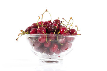 Bowl of fresh ripe cherries
