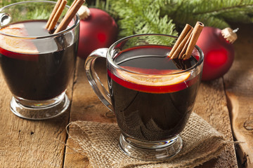 Festive Red Hot Spiced Wine For Christmas