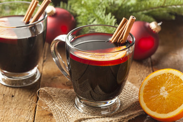 Festive Red Hot Spiced Wine For Christmas