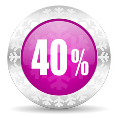 40 percent christmas icon