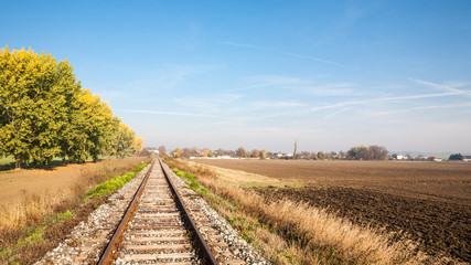 Fototapeta na wymiar View of the railway track