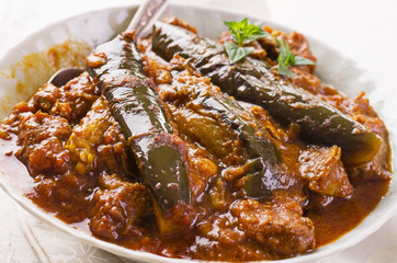 persian eggplant stew with lamb - khoresht-e bademjan