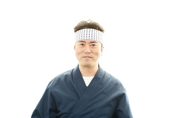 笑顔の寿司職人