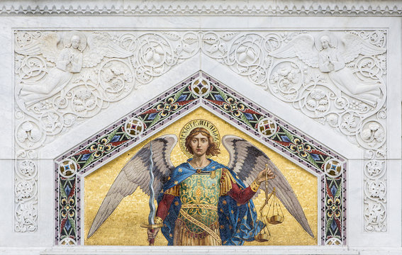 Saint Michael from St. Spyridon church in Trieste, Italy