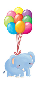 Elefante Con Globos